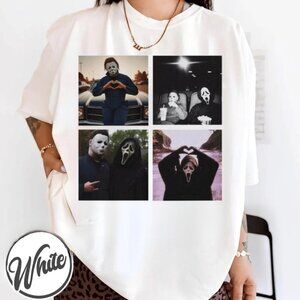 Michael Myers And Ghostface Shirt, Retro Halloween Shirt, Horror Movie Shirt